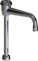 Chicago Faucets Polished Chrome Deck Mounted 6 in. Rigid/Swing Gooseneck Spout 