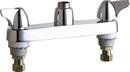Double Wristblade Handle Deckmount Kitchen Sink Faucet 1/2 in. NPSM Connection in Polished Chrome