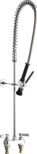 1-Hole Deckmount Pre-Rinse Fittings with Double Lever Handle in Polished Chrome