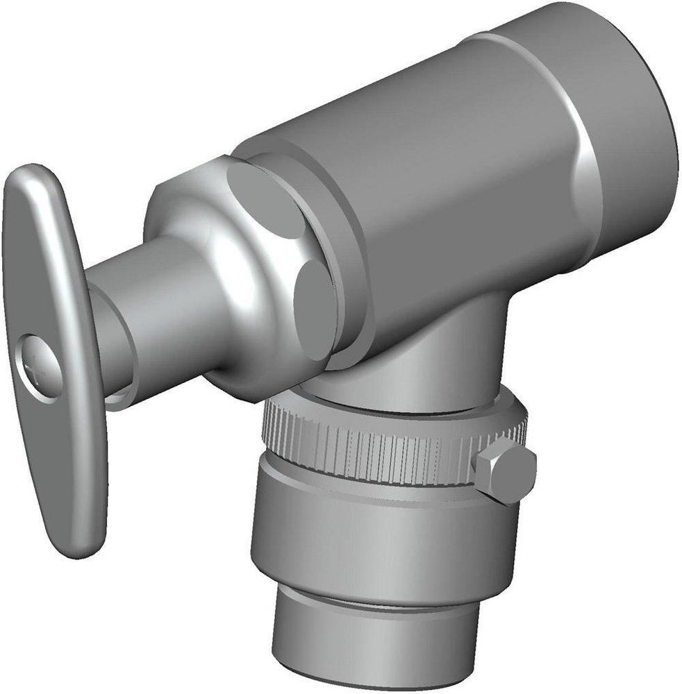 Chicago Faucets Polished Chrome NPT x Hose Thread Inside Sill Fitting in Chrome Plated 