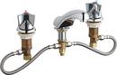 Chicago Faucets Polished Chrome Two Handle Metering Bathroom Sink Faucet 