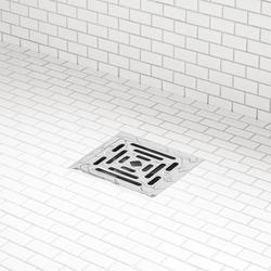 4-1/2 in. Square Shower Drain in Polished Chrome