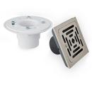 4-1/2 in. Square Shower Drain in Brushed Nickel