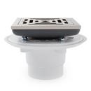 Signature Hardware Brushed Nickel Plastic Shower Drain in Brushed Gold 