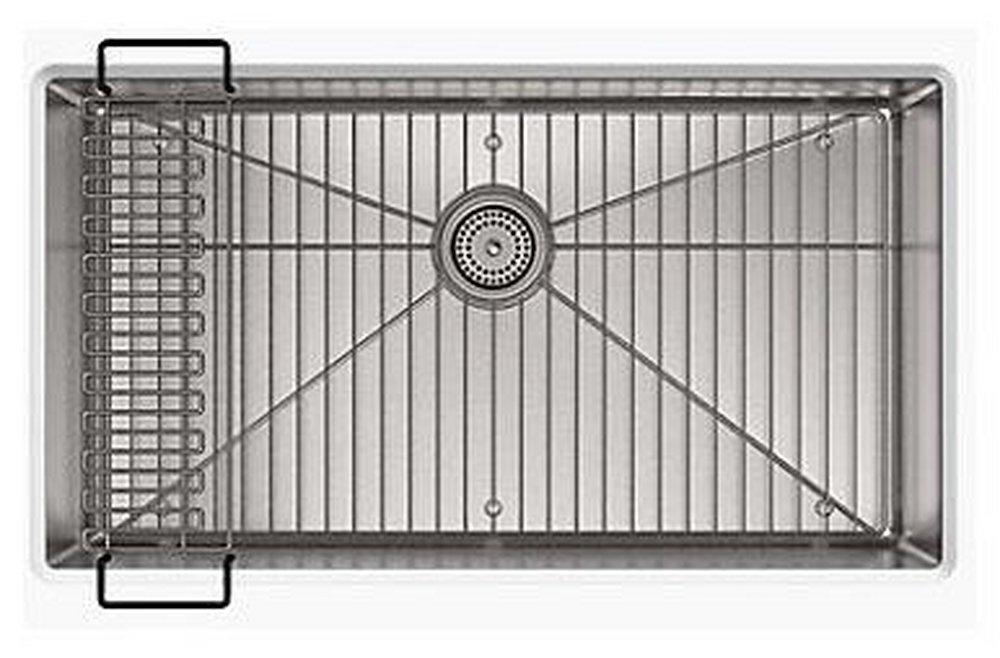 KOHLER Stainless Steel 32 x 18-5/16 in. Stainless Steel Single Bowl Undermount Kitchen Sink with Sound Dampening 