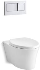 KOHLER White Elongated Wall Mount Toilet Bowl 