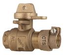 1 in. 300 psi Pack Joint x FIP Curb Stop Ball Valve with Lock Wing
