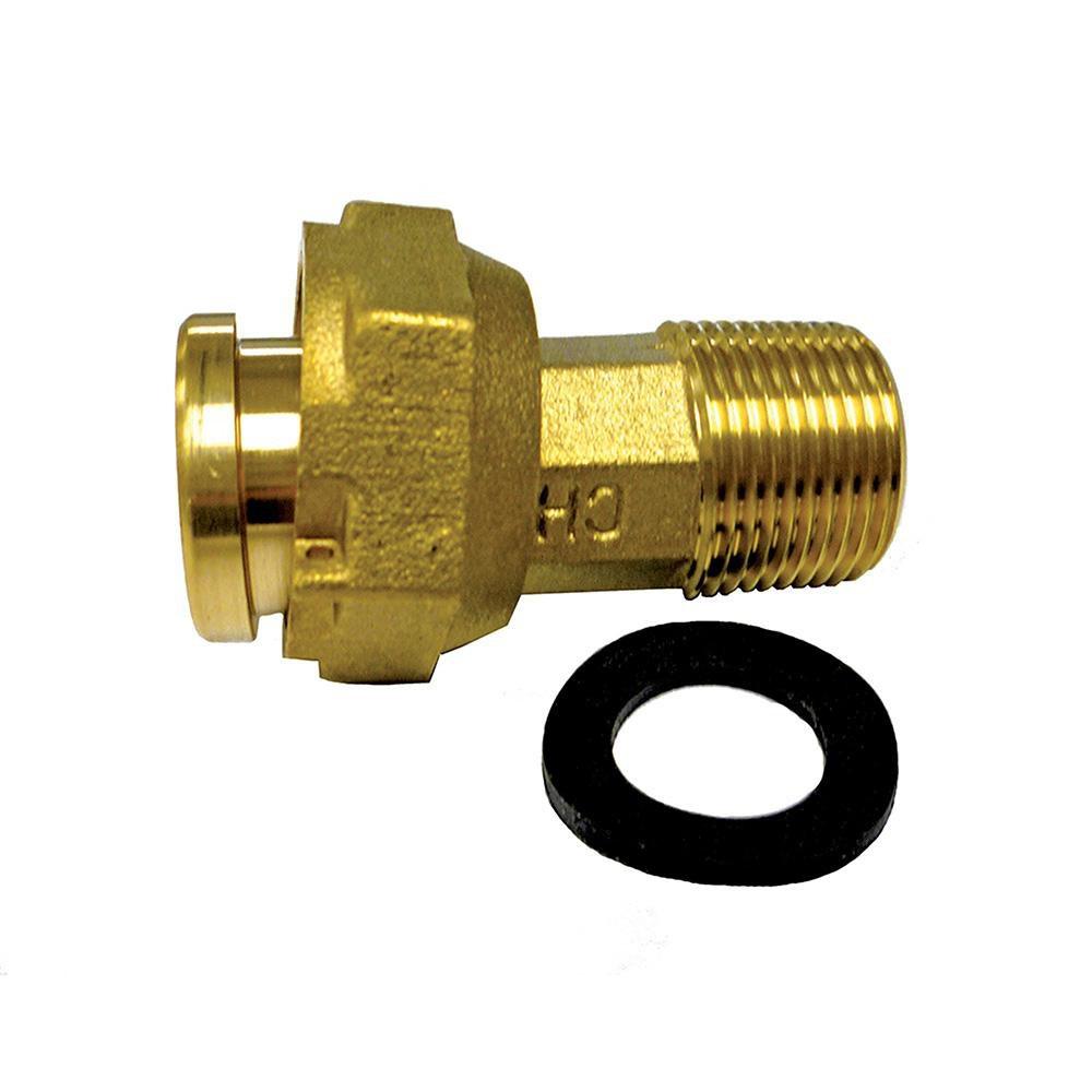 Jones Stephens Brass Water Meter Coupling with Gasket 