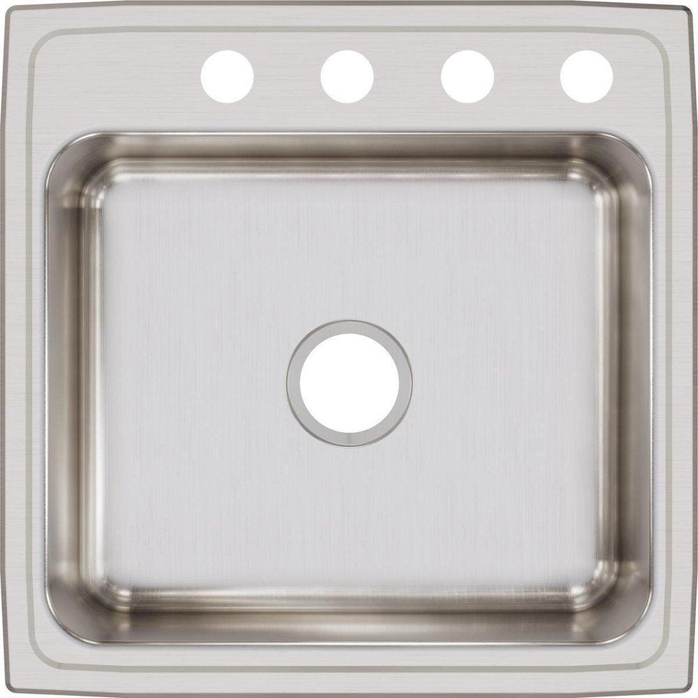 Elkay Lustertone 22 x 22 in. Stainless Steel Single Bowl Drop-in Kitchen Sink in Lustrous Satin 