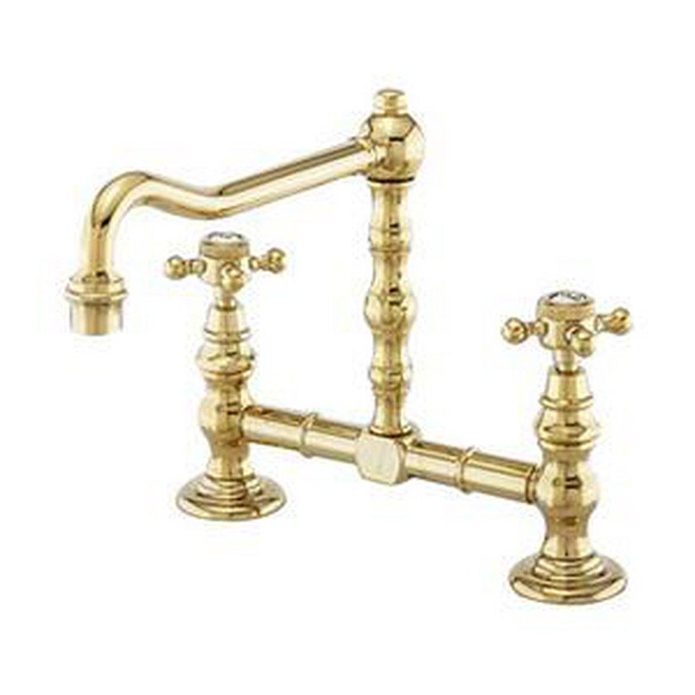 Harrington Brass Works 2Hole Kitchen Faucet with Double Cross Handle