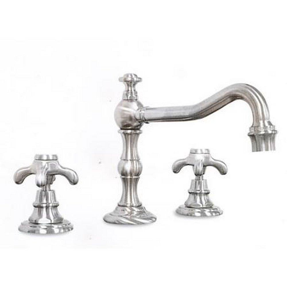 Harrington Polished Chrome Widespread Bathroom Sink Faucet with Double Drop Handle 