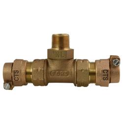 3/4 in. Pack Joint x MIPT Water Service Brass Tee
