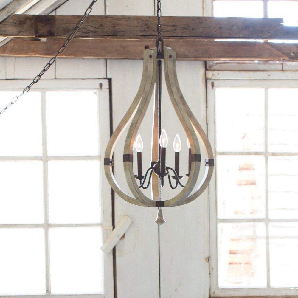 Fredrick Ramond Iron Rust 32 in. 60 W 5-Light Candelabra Chandelier 