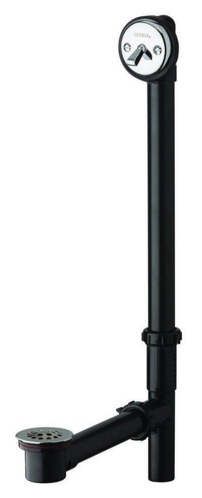Gerber Plumbing Polished Chrome ABS Trip Lever Roman Tub Drain with Pre-Set Adjustable Linkage 