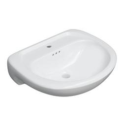 24 in. Oval Vitreous China Pedestal Bathroom Sink in White