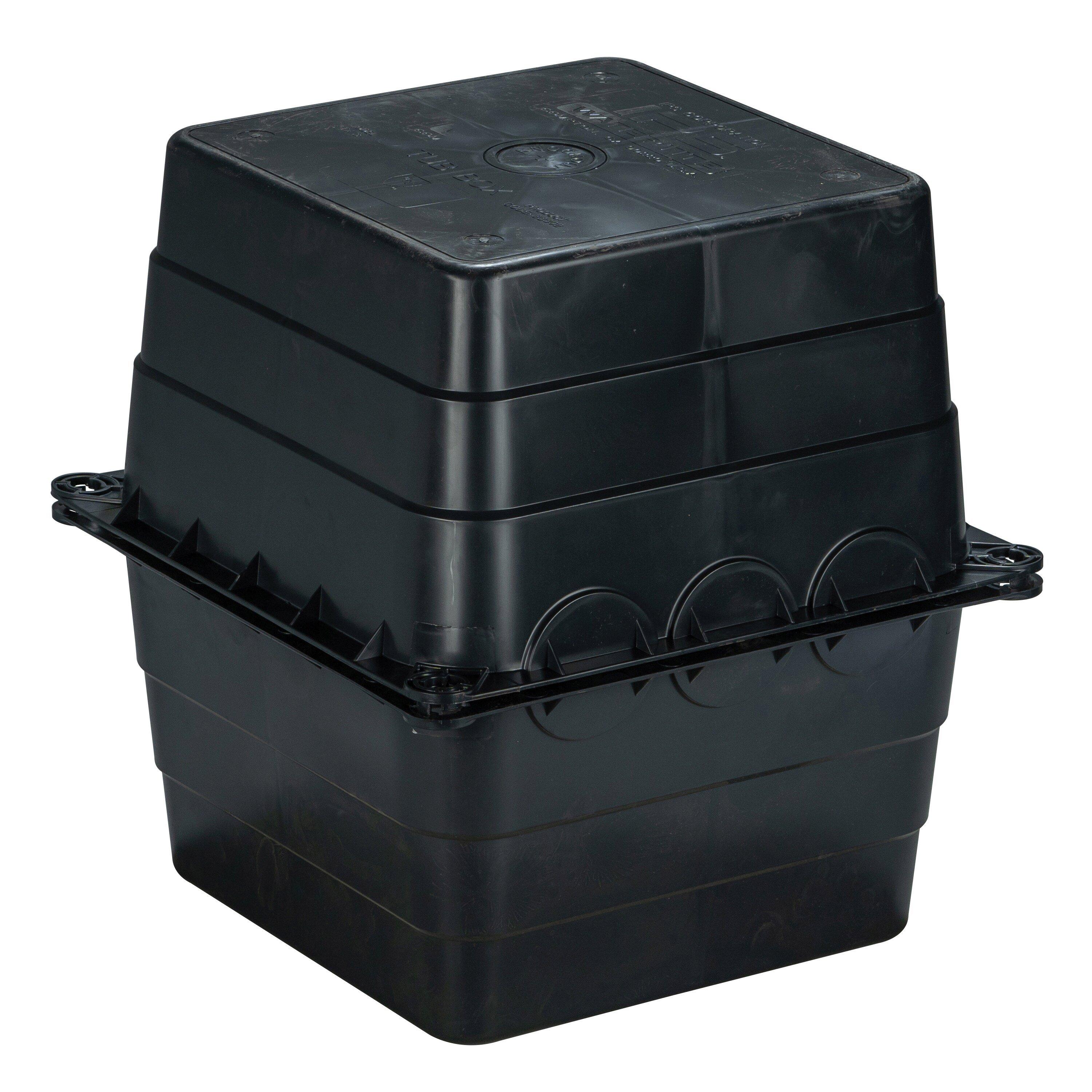 Water-Tite Black Plastic Tub Box 