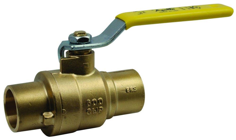 Apollo Valves Yellow Brass Full Port Solder 600# Ball Valve 