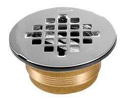 2 in. Threaded Bronze/Brass Shower Drain in Stainless Steel