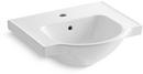 21 in. Rectangular Vitreous China Pedestal Bathroom Sink in White