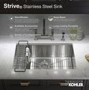 KOHLER Stainless Steel 15 x 15 in. Undermount Stainless Steel Bar Sink 