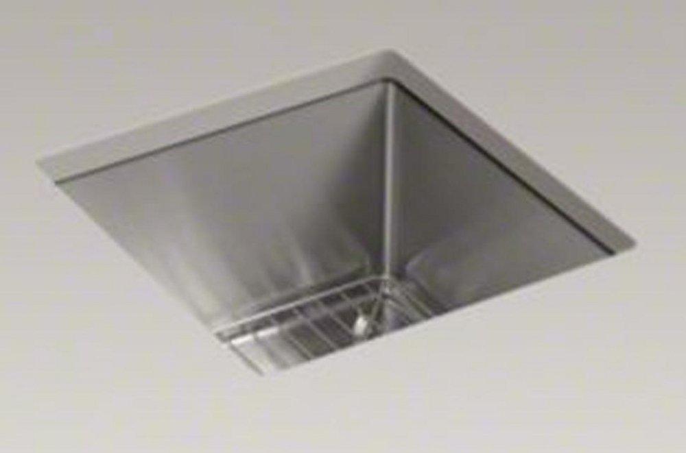 KOHLER Stainless Steel 15 x 15 in. Stainless Steel Undermount Bar Sink 