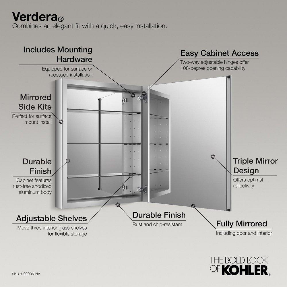 KOHLER 30 in. Aluminum Medicine Cabinet 