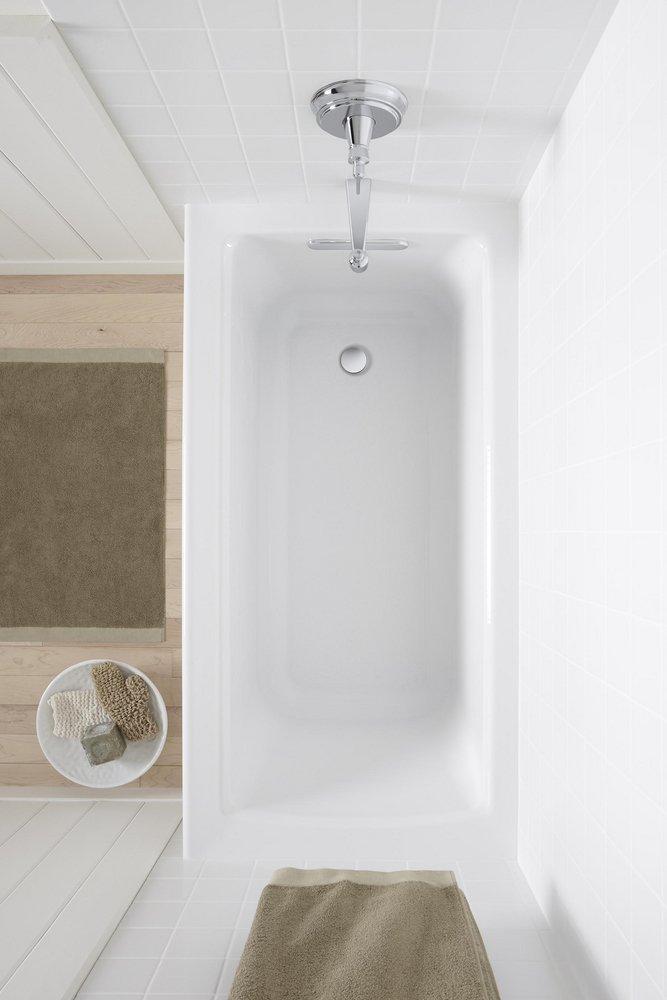 KOHLER White 60 x 30 in. Soaker Alcove Bathtub Left Drain 