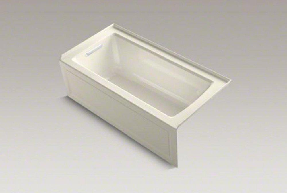 KOHLER Biscuit 60 x 30 in. Soaker Alcove Bathtub Left Drain 