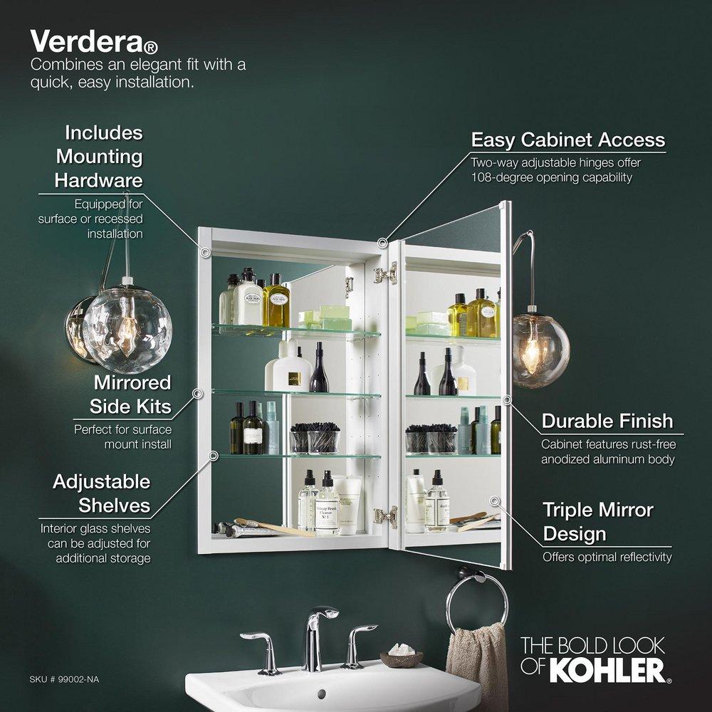 KOHLER 20 x 30 in. Aluminum Medicine Cabinet 