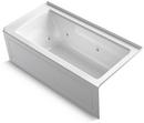 KOHLER White 60 x 30 in. Whirlpool Alcove Bathtub Right Drain 
