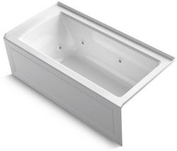 60 in. x 30 in. Whirlpool Alcove Bathtub with Right Drain in White
