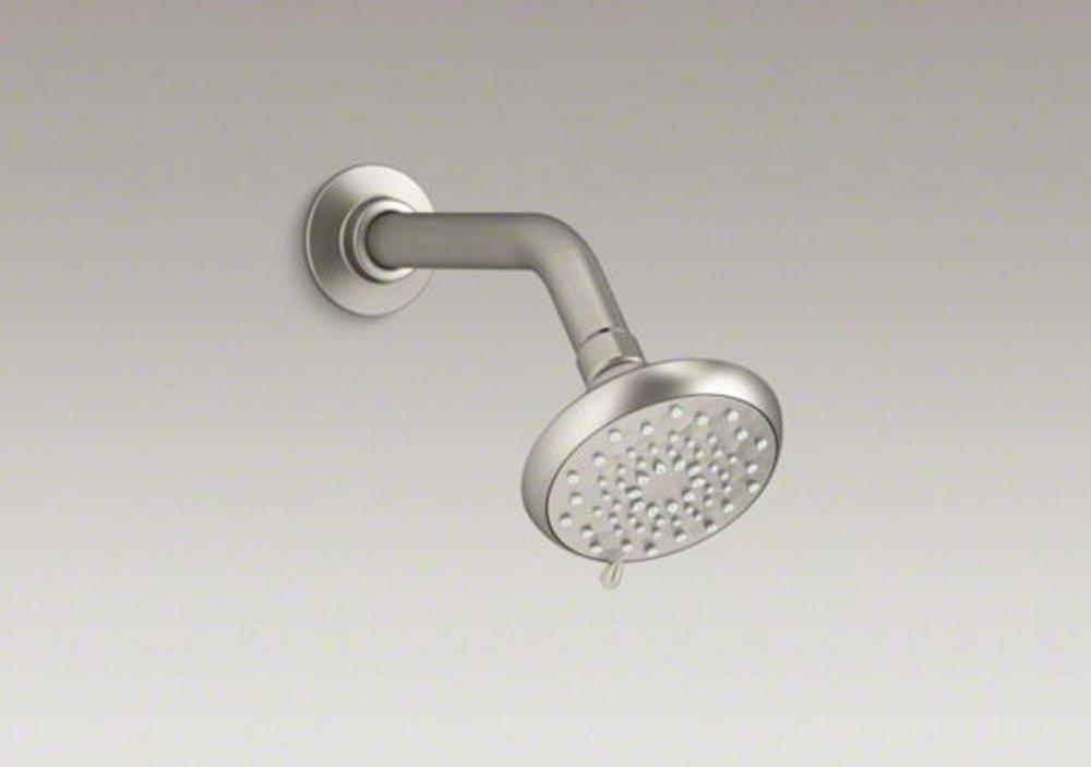 KOHLER Vibrant&reg; Brushed Nickel Multi Function Wide Coverage, Intense Drenching and Targeted Spray Showerhead 