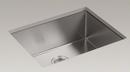 KOHLER Stainless Steel 24 x 18-1/4 in. No Hole Stainless Steel Single Bowl Undermount Kitchen Sink 