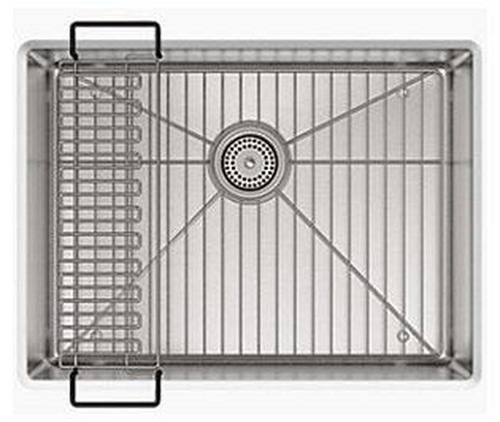 KOHLER Stainless Steel 24 x 18-1/4 in. No Hole Stainless Steel Single Bowl Undermount Kitchen Sink 