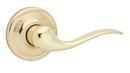 Kwikset Polished Brass Passage Lever Handle Set 