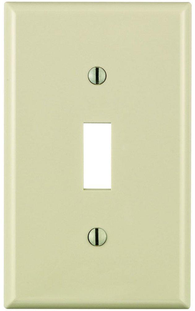 LEVITON Light Almond 1-Gang Standard Size Toggle Device Switch Wall Plate 
