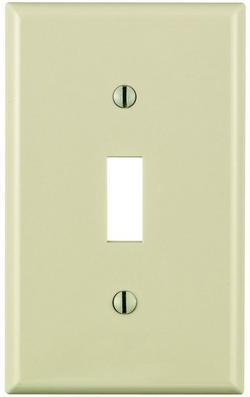 1-Gang Toggle Switch Wall Plate in Light Almond