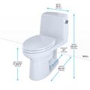 TOTO Cotton 1.28 gpf Elongated One Piece Toilet 