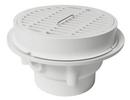 Sioux Chief 8-1/2 x 8-1/2 in. PVC Hub Small Round Floor Sink in White 