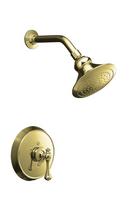 Single Lever Handle Pressure Balance Shower Faucet Trim in Vibrant Polished Brass