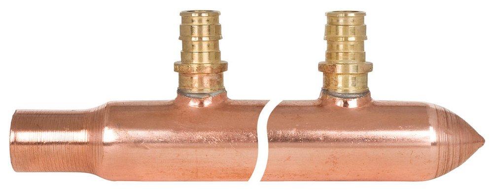 Sioux Chief Copper Male Sweat x Spin Closed Valve Manifold 