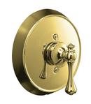 Pressure Balancing Valve Trim with Single Lever Handle in Vibrant Polished Brass