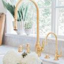 Waterstone Polished Brass Single Handle Pull Down Kitchen Faucet 
