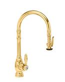 Waterstone Polished Brass Single Handle Pull Down Kitchen Faucet 
