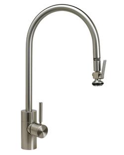 Single Handle Pull Down Kitchen Faucet in Polished Nickel