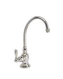 1.1 gpm Hot Water Only Filter Faucet with C-Spout and Single Lever Handle in Distressed Antique Pewter