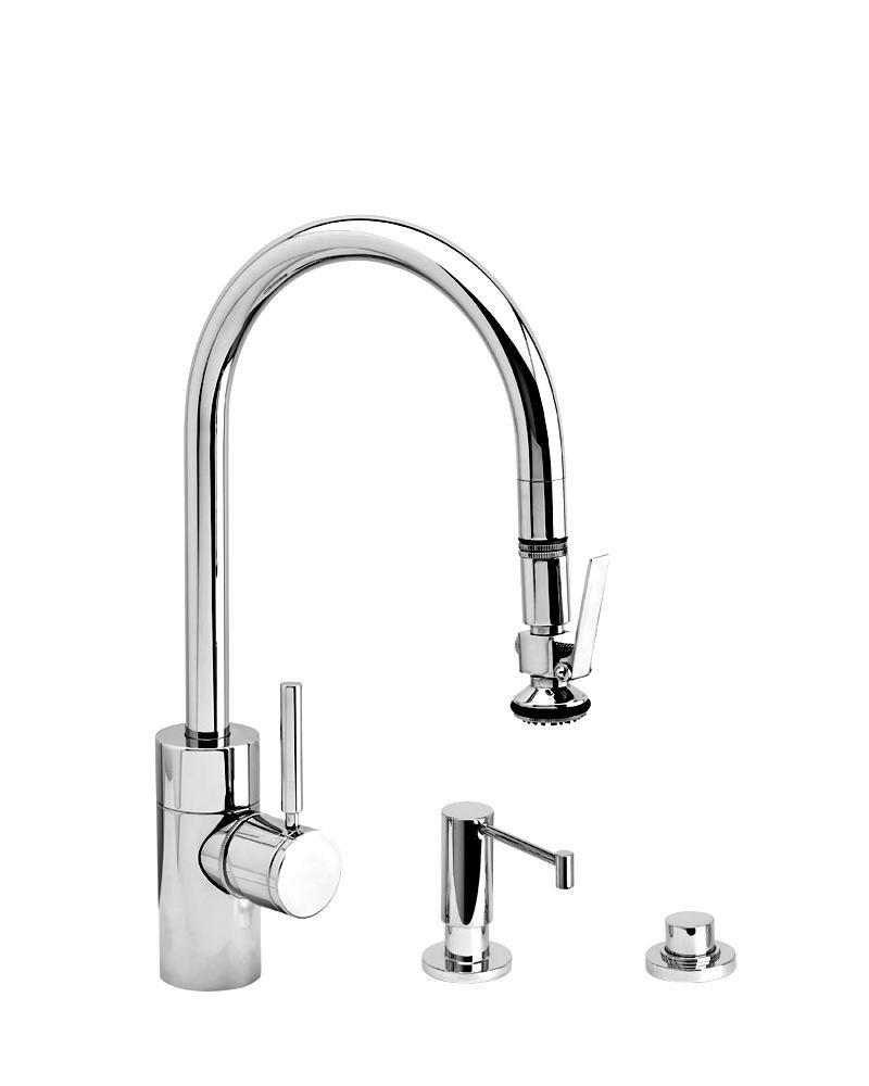 Waterstone Chrome Pull-Down Faucet with Single Lever Handle 