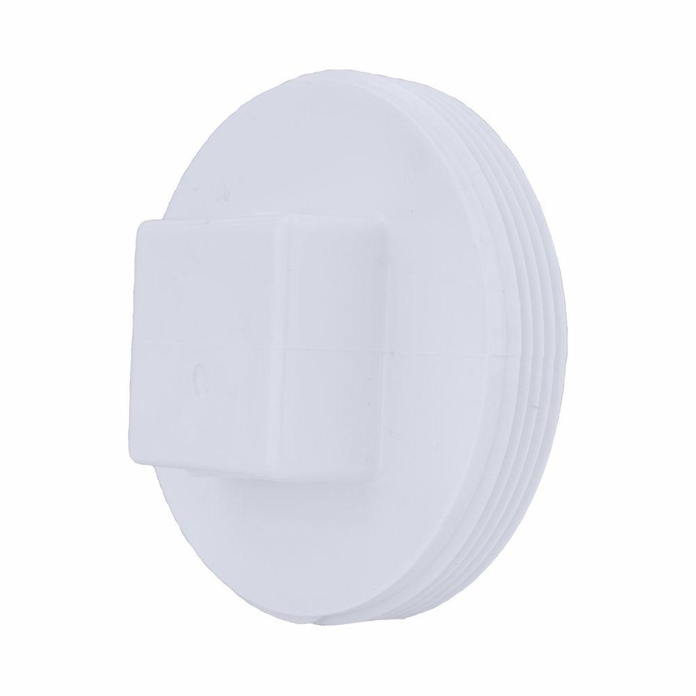 White PVC DWV Plug 