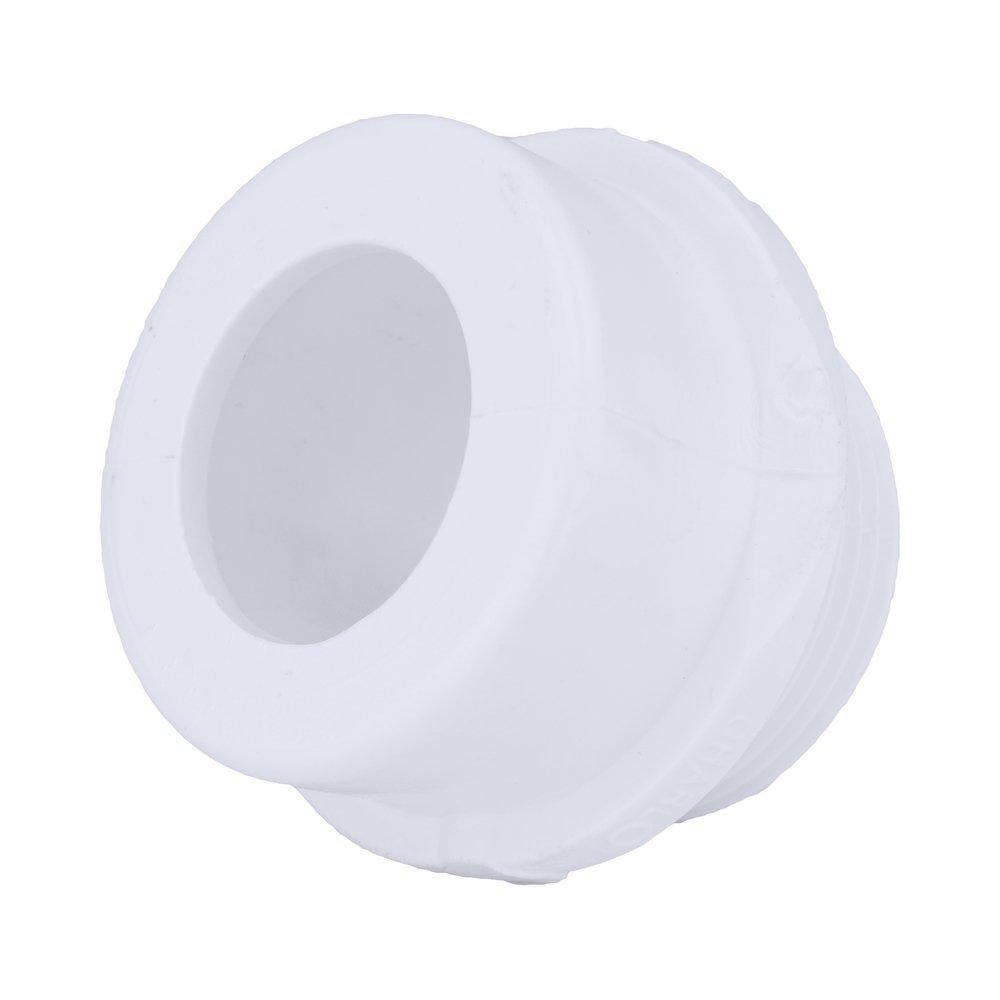 White PVC DWV Male Trap Adapter (Without Washer & Nut) 