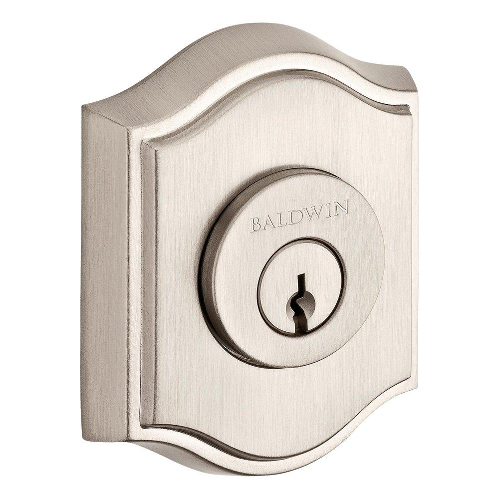 Baldwin Satin Nickel Single Cylinder DEADBLT Traditional Arched SN 